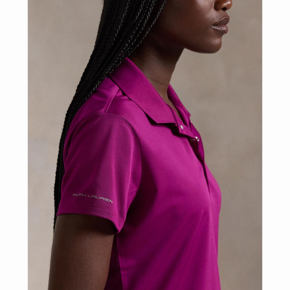 Quick-Dry Fabric RLX Ralph Lauren Women's Tour Performance Golf Shirt - Fuchsia Berry