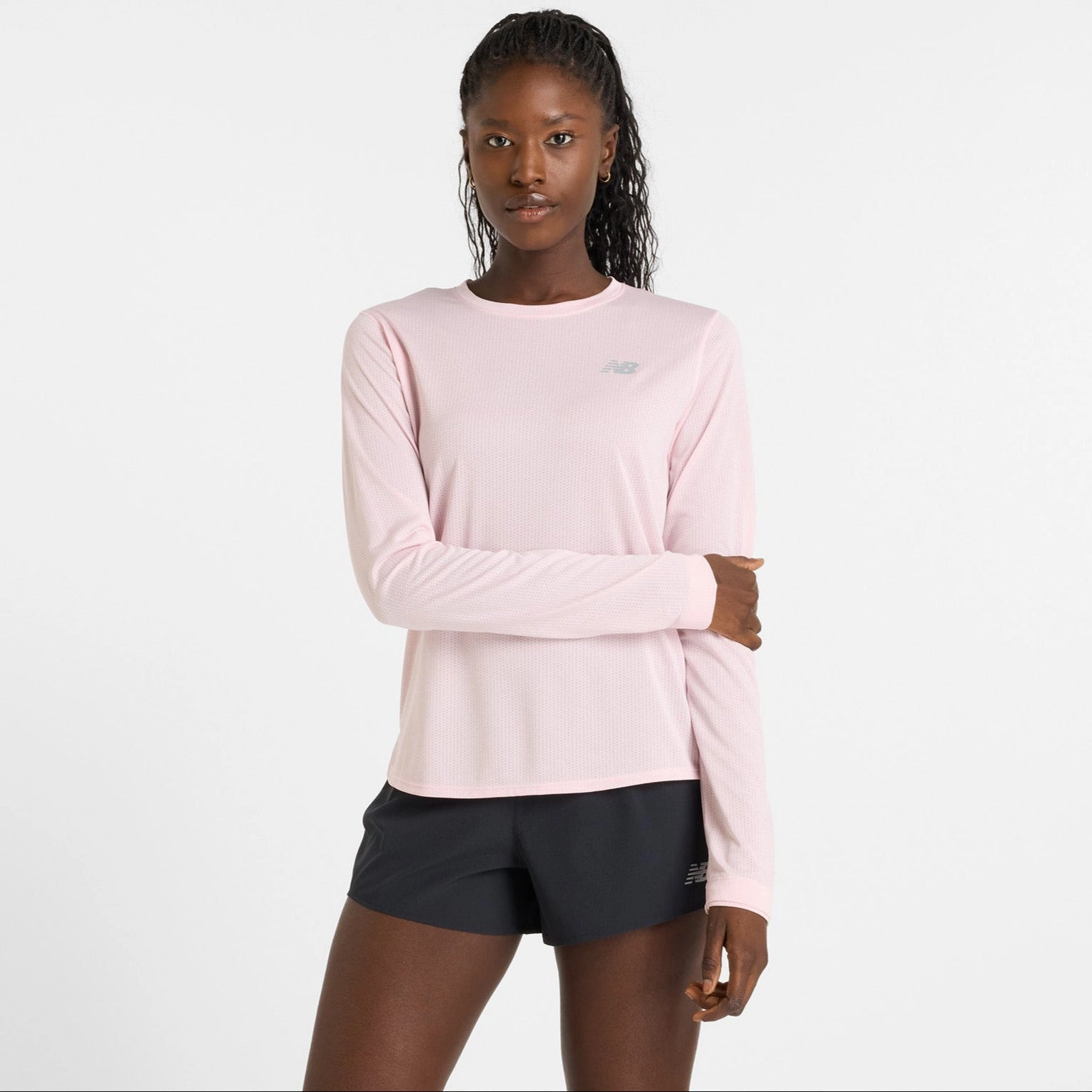 New Balance Women's Athletics Long Sleeve AbrasionResistantFabric Warm Layer