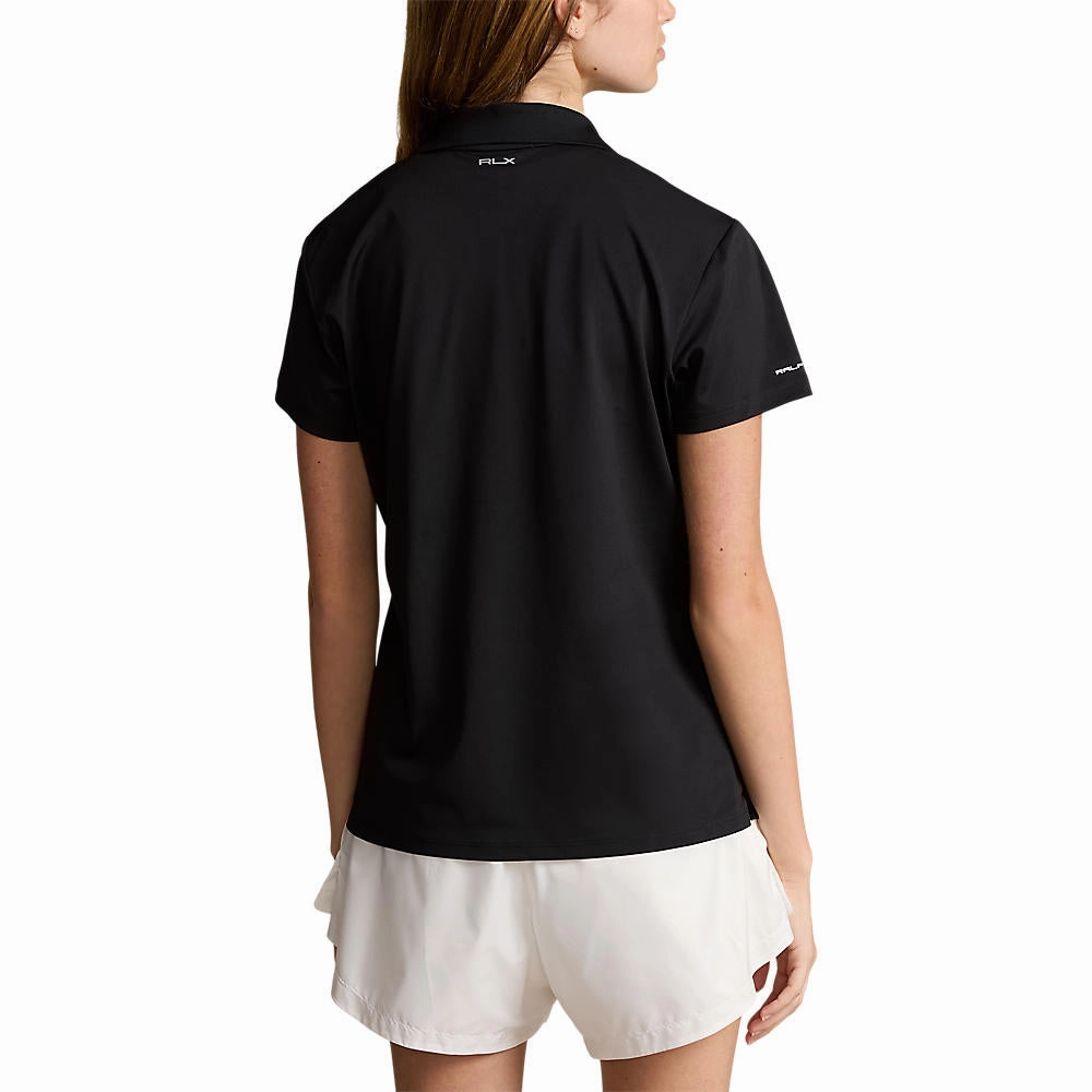 RLX Ralph Lauren Women's Tour Performance Golf Shirt - Polo Black Business casual