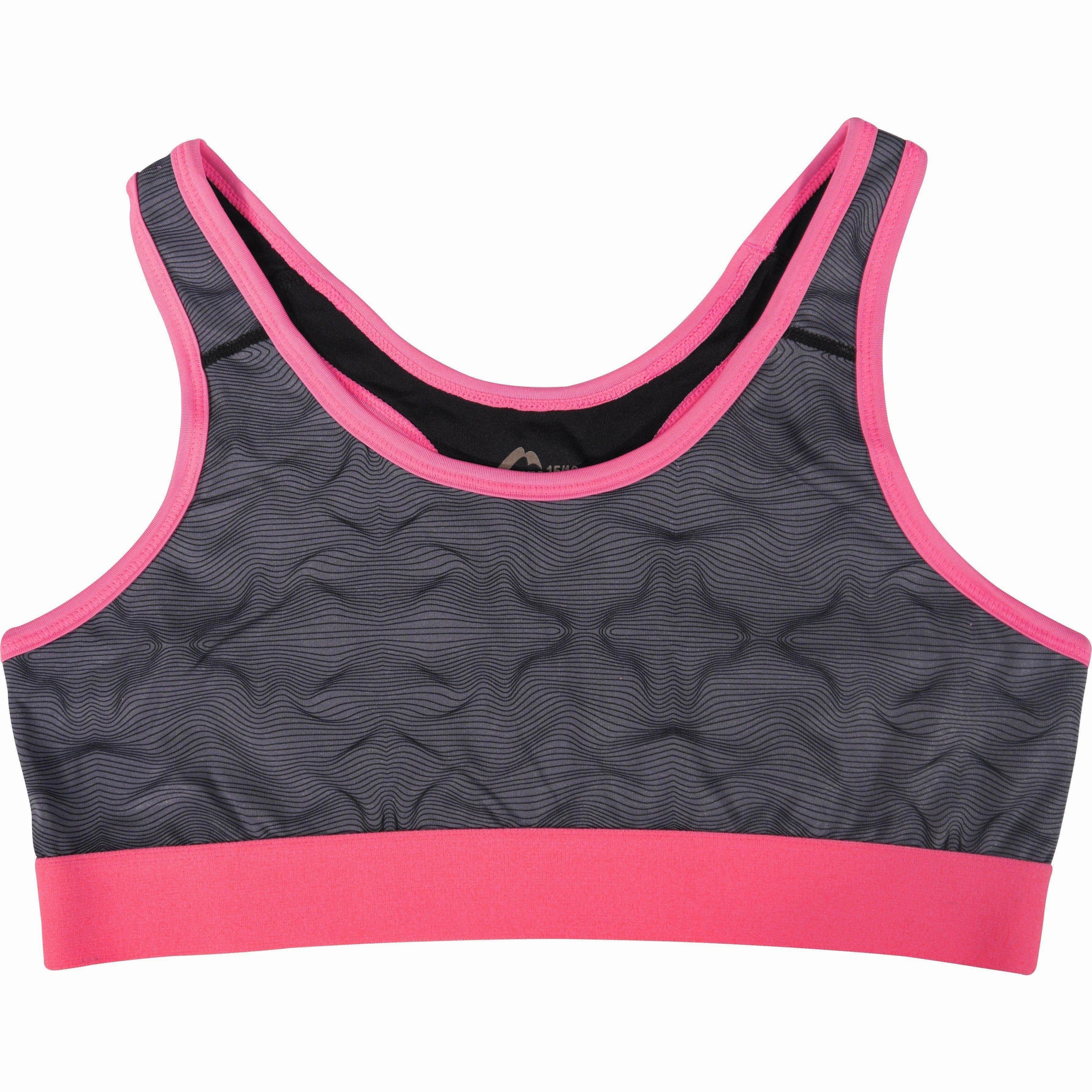 Water-resistant ReflectiveDetails More Mile Girls Running Crop Top - Grey