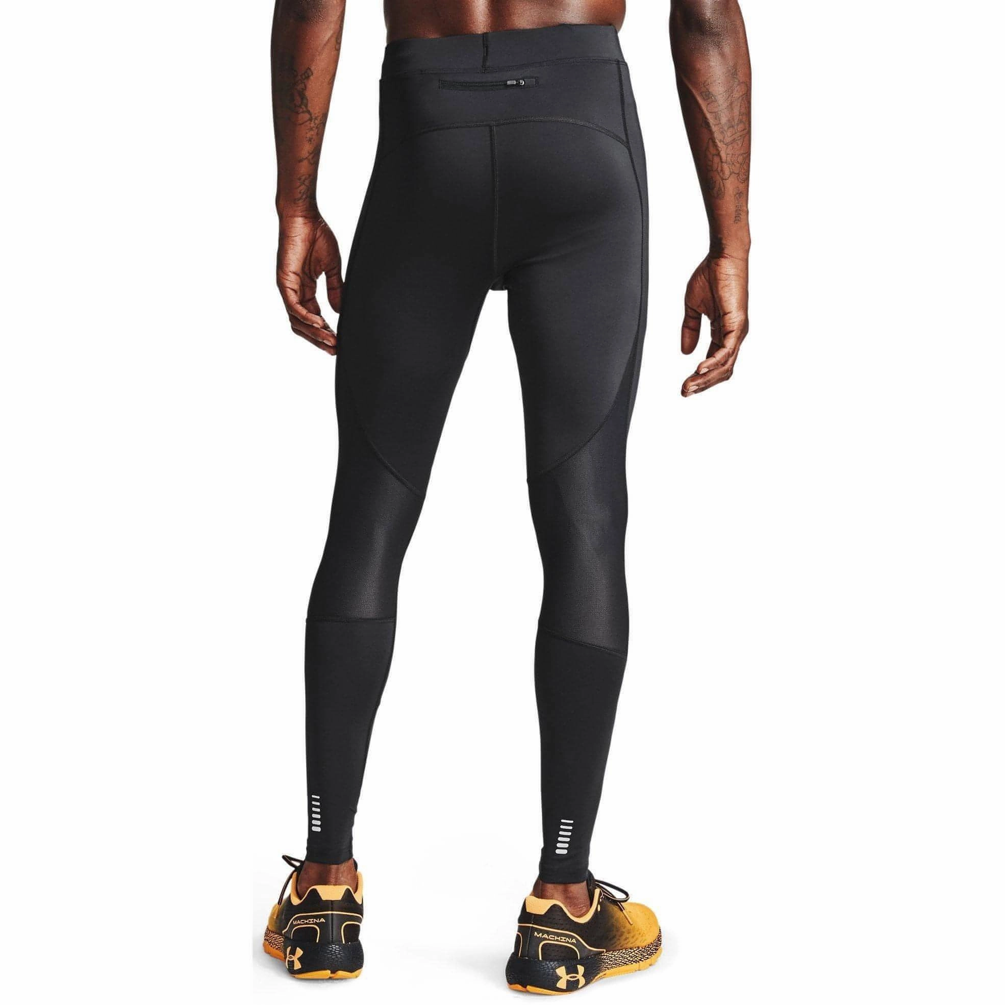 NonIrritatingStitching Stylish Under Armour Fly Fast HeatGear Mens Long Running Tights - Black