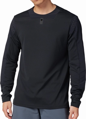 Fox Defend Long Sleeve Mens Cycling Jersey - Black NonToxic Dye packing