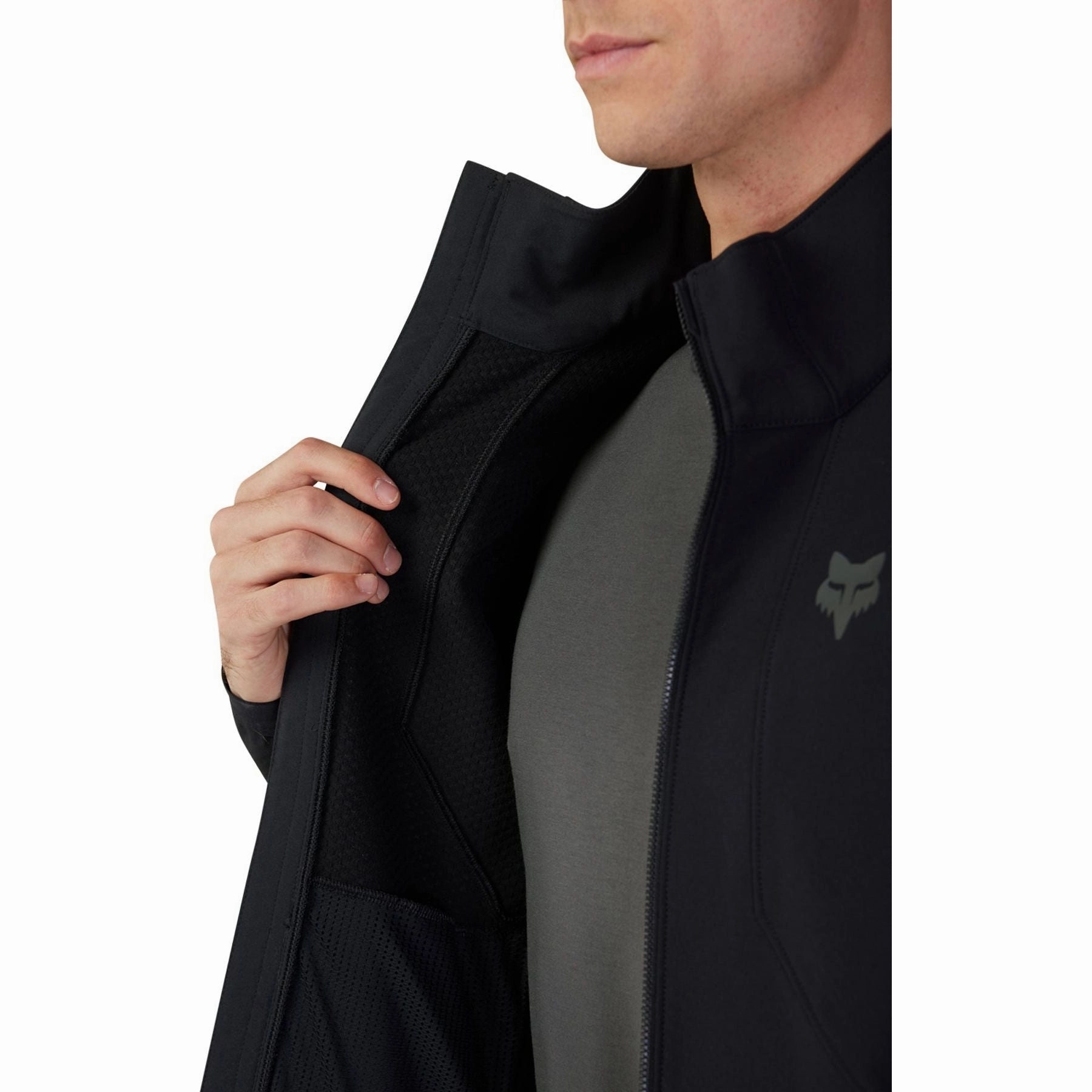 Anti Slip Shoulder Pads Fox Ranger Fire Mens Cycling Jacket - Black