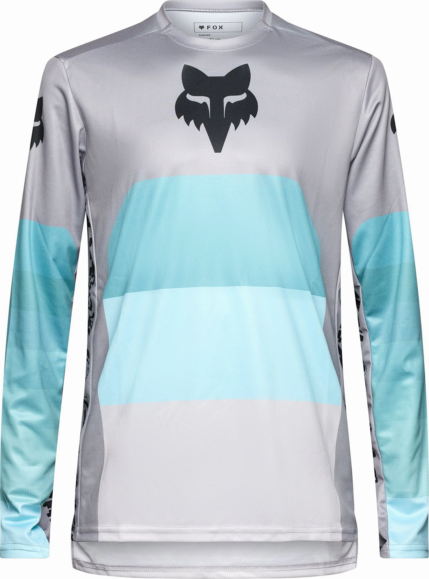 DurableStitching Fox Ranger Grid Long Sleeve Mens Cycling Jersey - Grey