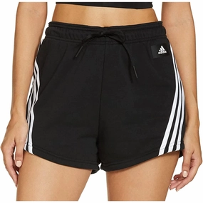 Couple Look adidas Future Icon 3 Stripes Womens Training Shorts - Black