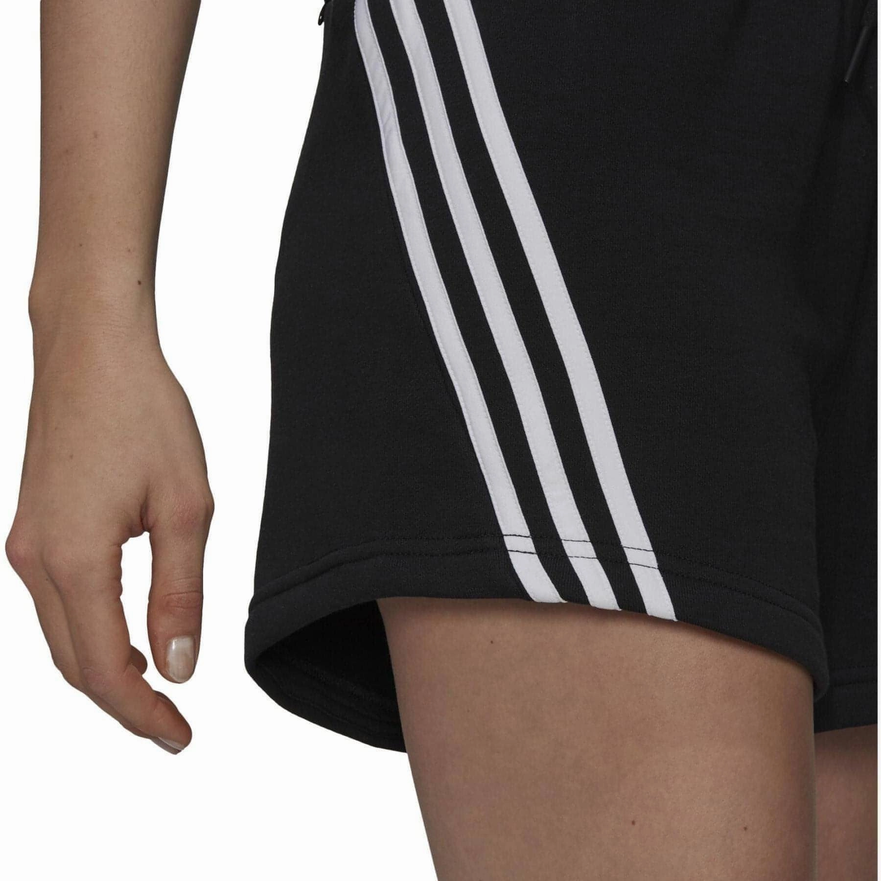 Recycled Polyester AbrasionFreeZone adidas Future Icon 3 Stripes Womens Training Shorts - Black