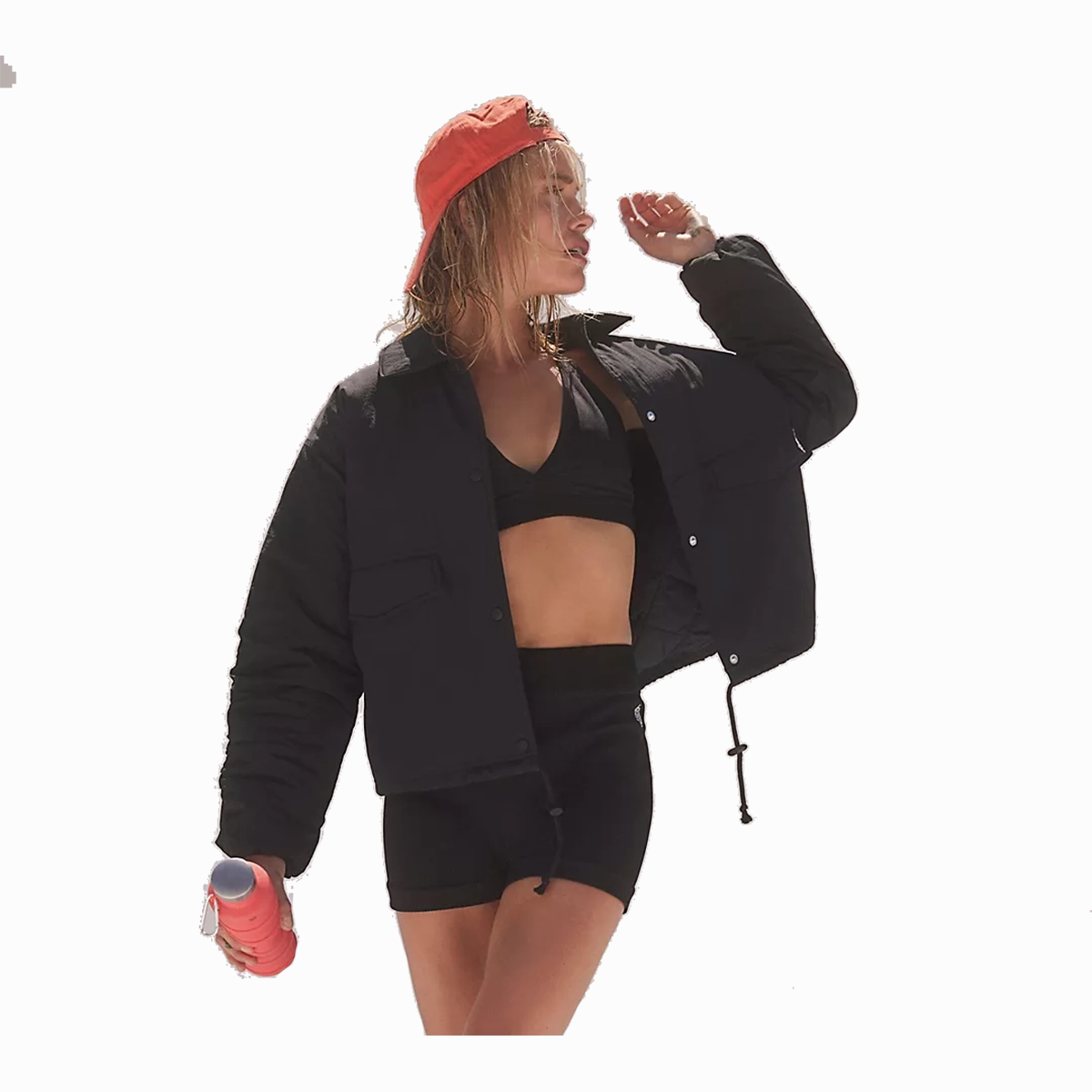 Matte Finish Free People Off The Bleachers Coaches Jacket