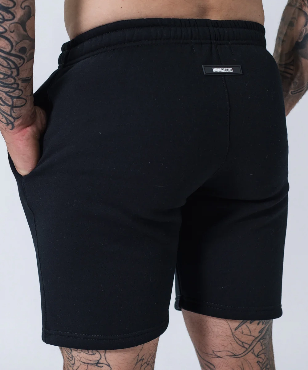 UNDRGROUND Double Print Cotton Shorts (Black) WrinkleResistant Fabric