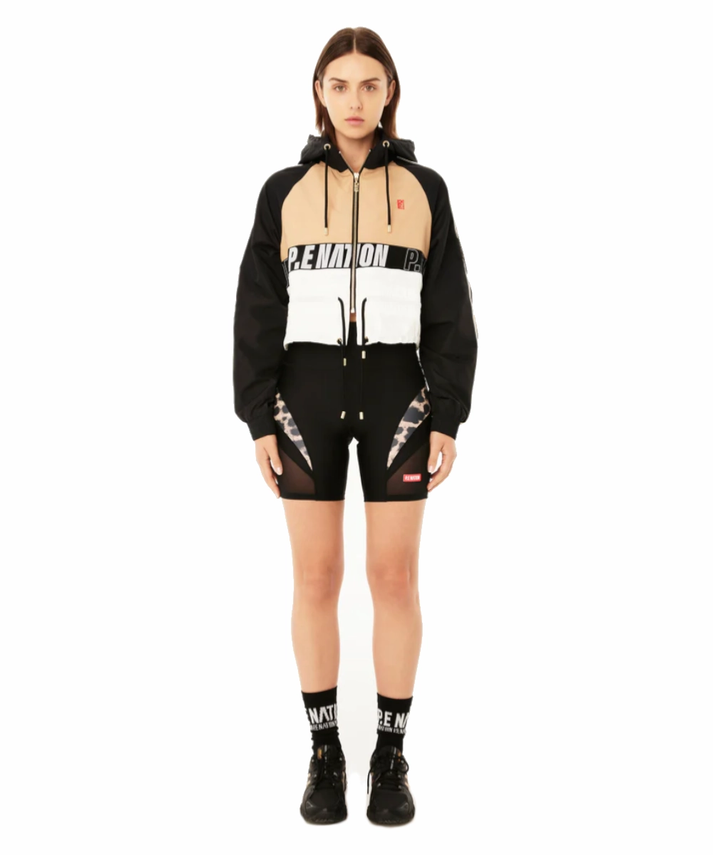 P.E Nation Cropped Man Down Jacket (Sand) WrinkleFree Material Layer Safe