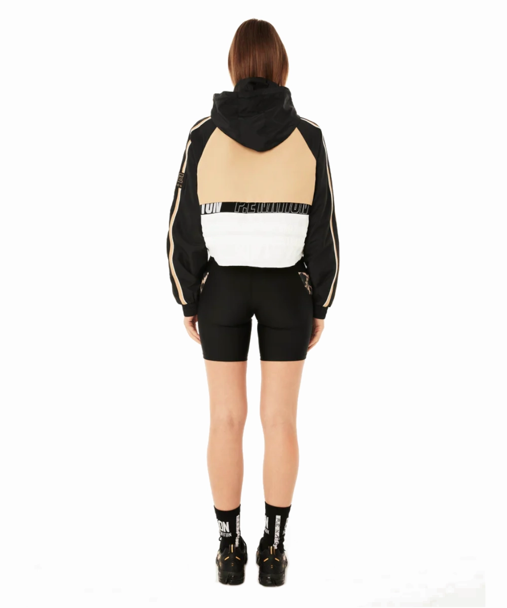 P.E Nation Cropped Man Down Jacket (Sand) Silent Mood
