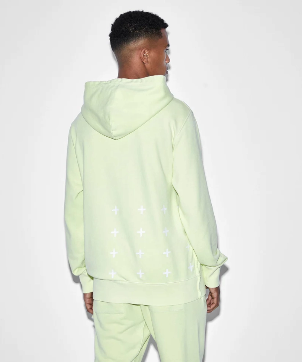 OrganicCotton WaterRepellent Finish Ksubi Ticket Kash Hoodie Acid (Green)