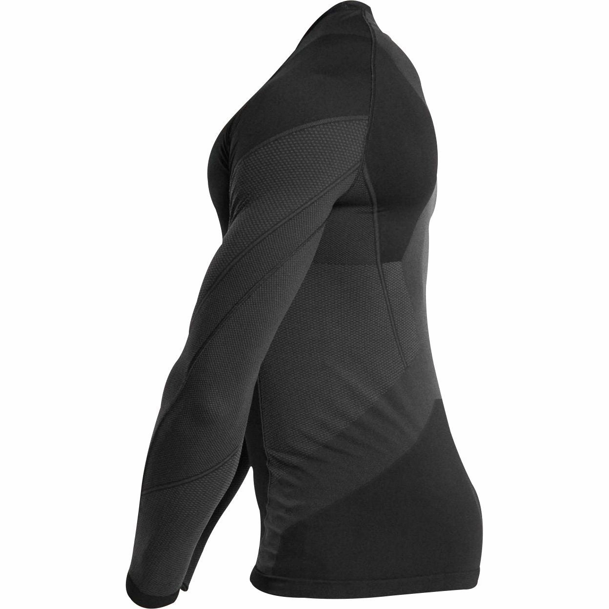 HighCollared Design Gymshark Seamless Lifting Long Sleeve Mens Training Top - Black