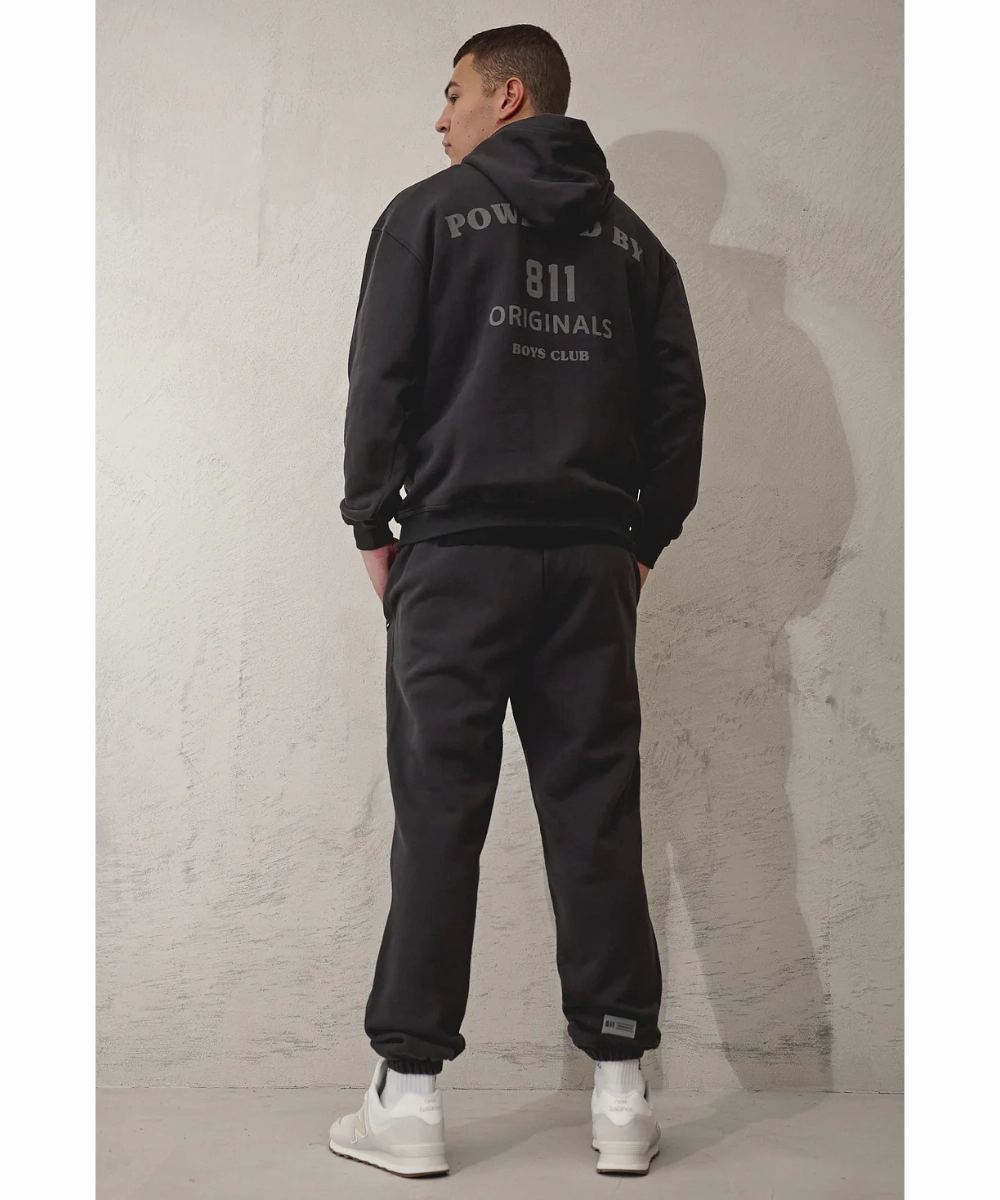 811 Originals Unisex Boys Club Sweatpants (Black Wash) EcoFriendly Material Tight Net