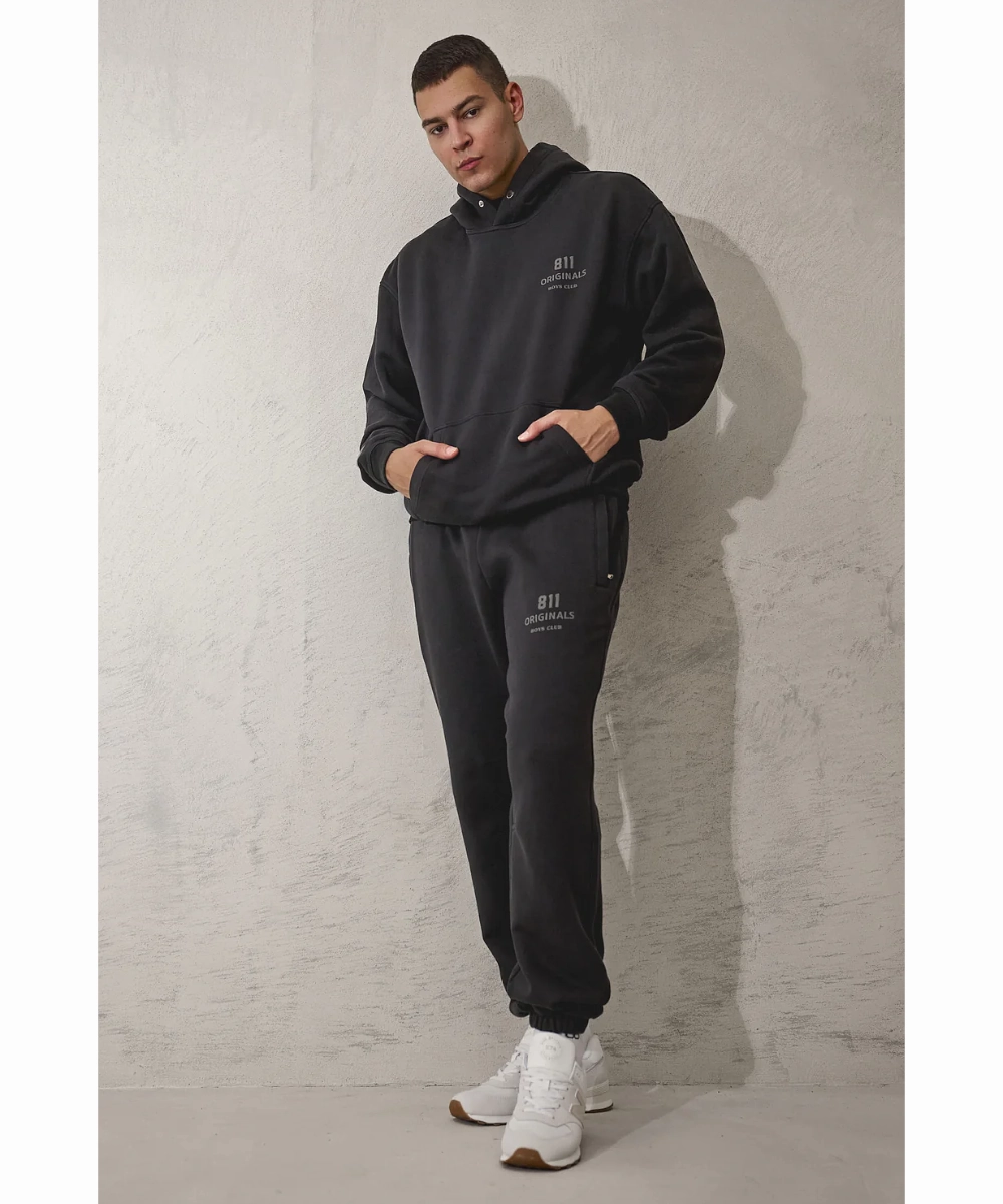 Beach Fit 811 Originals Unisex Boys Club Sweatpants (Black Wash)