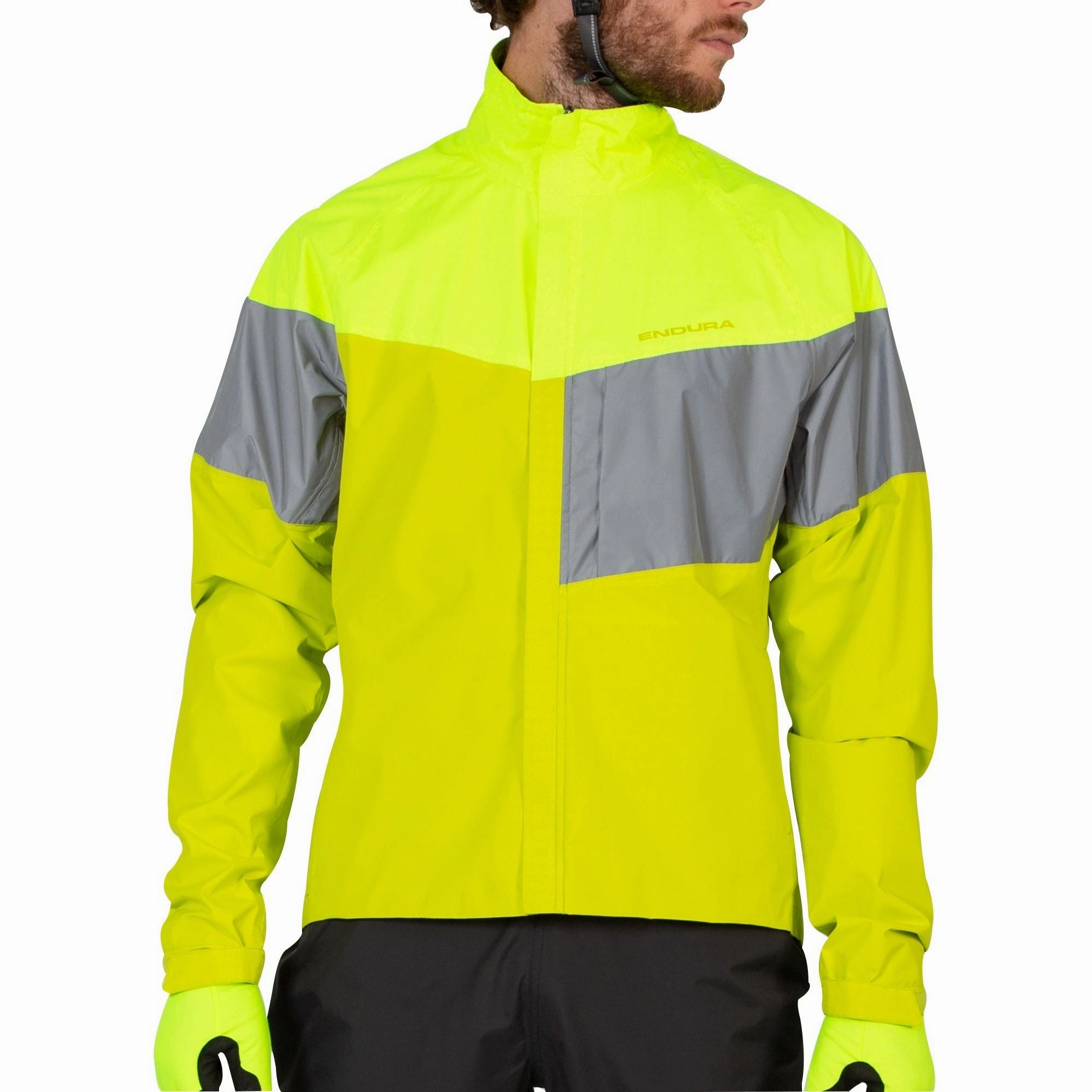Enjoy Adjustable Hem Endura Urban Luminite II Waterproof Mens Cycling Jacket - Yellow