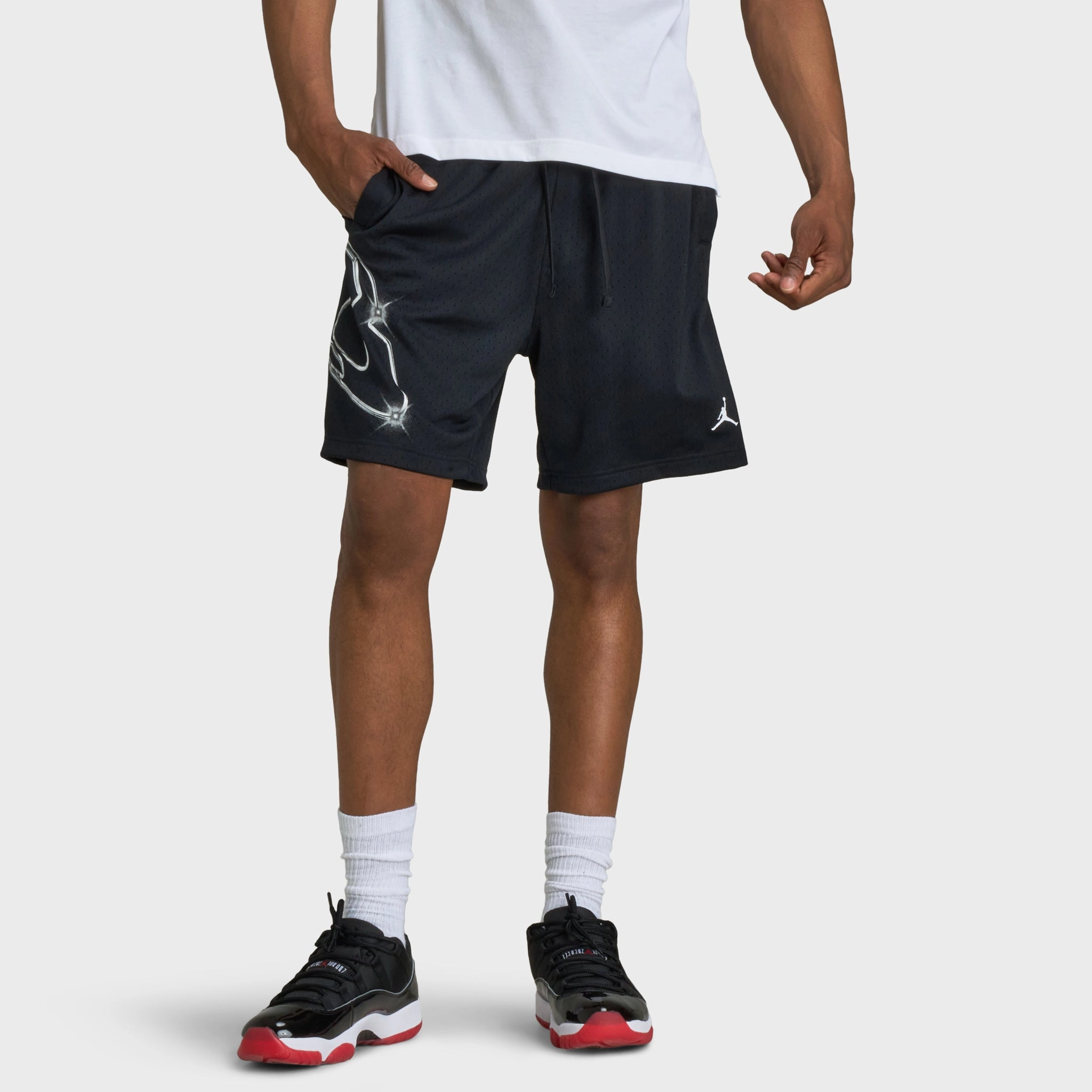Jordan Sport Dri-FIT Graphic Shorts Black / White floral shorts
