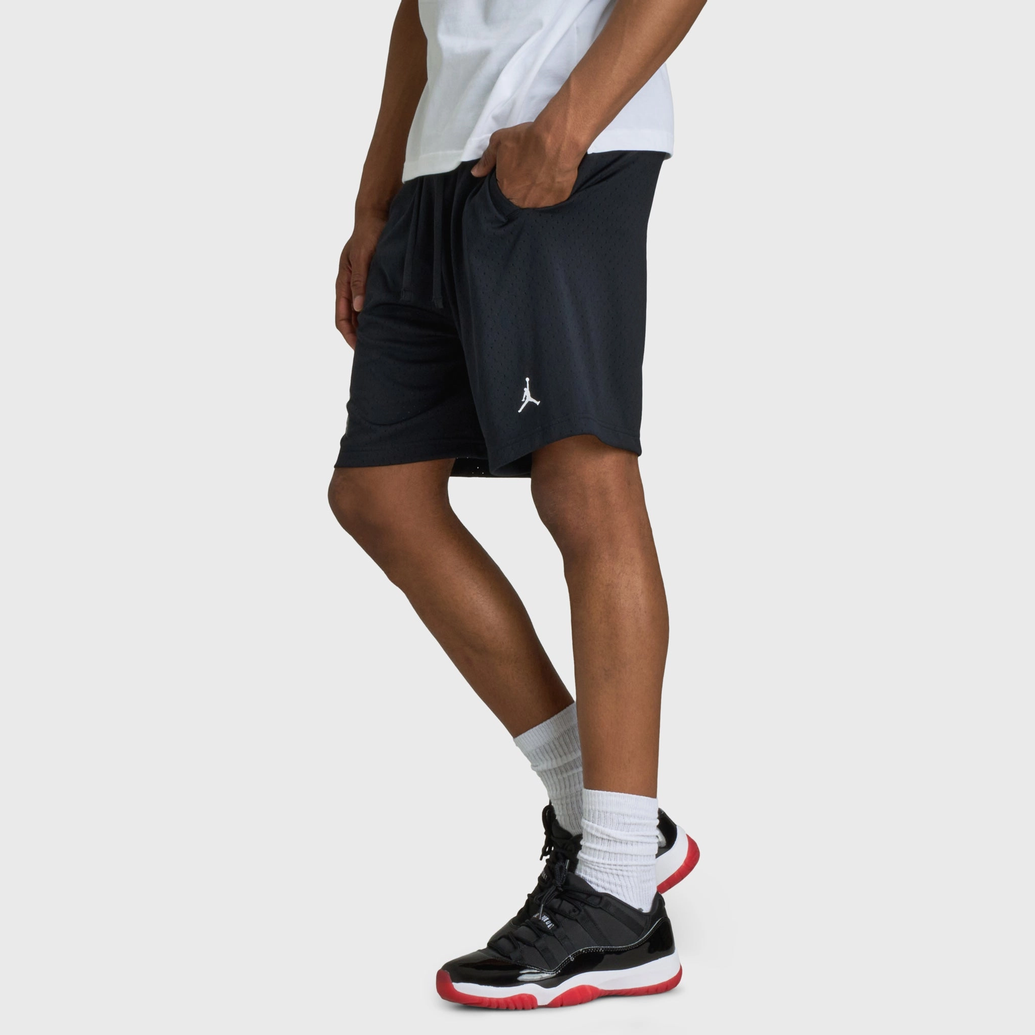Sleek Cut Beach Ready Jordan Sport Dri-FIT Graphic Shorts Black / White