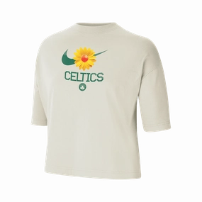 Nike NBA Boston Celtics Courtside Women's Boxy T-Shirt SeamFree Knitting Thermal regulation