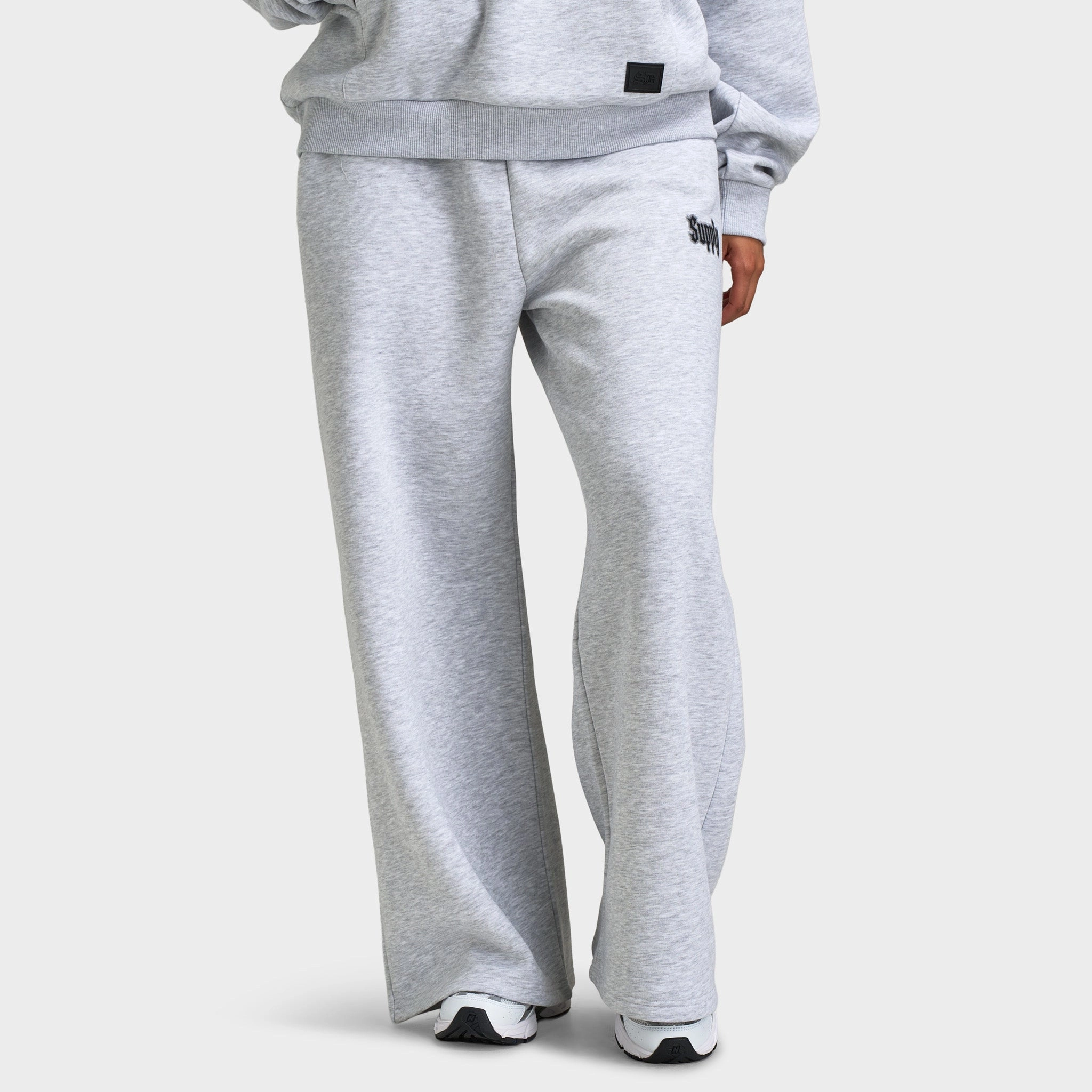 Supply & Demand Women's Wing Wide Leg Joggers / Light Grey LowMaintenanceMaterial