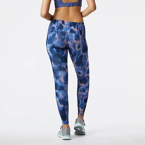 New Balance Women's Printed Impact Run Tight -  Night Sky Dual Zone Ventilation