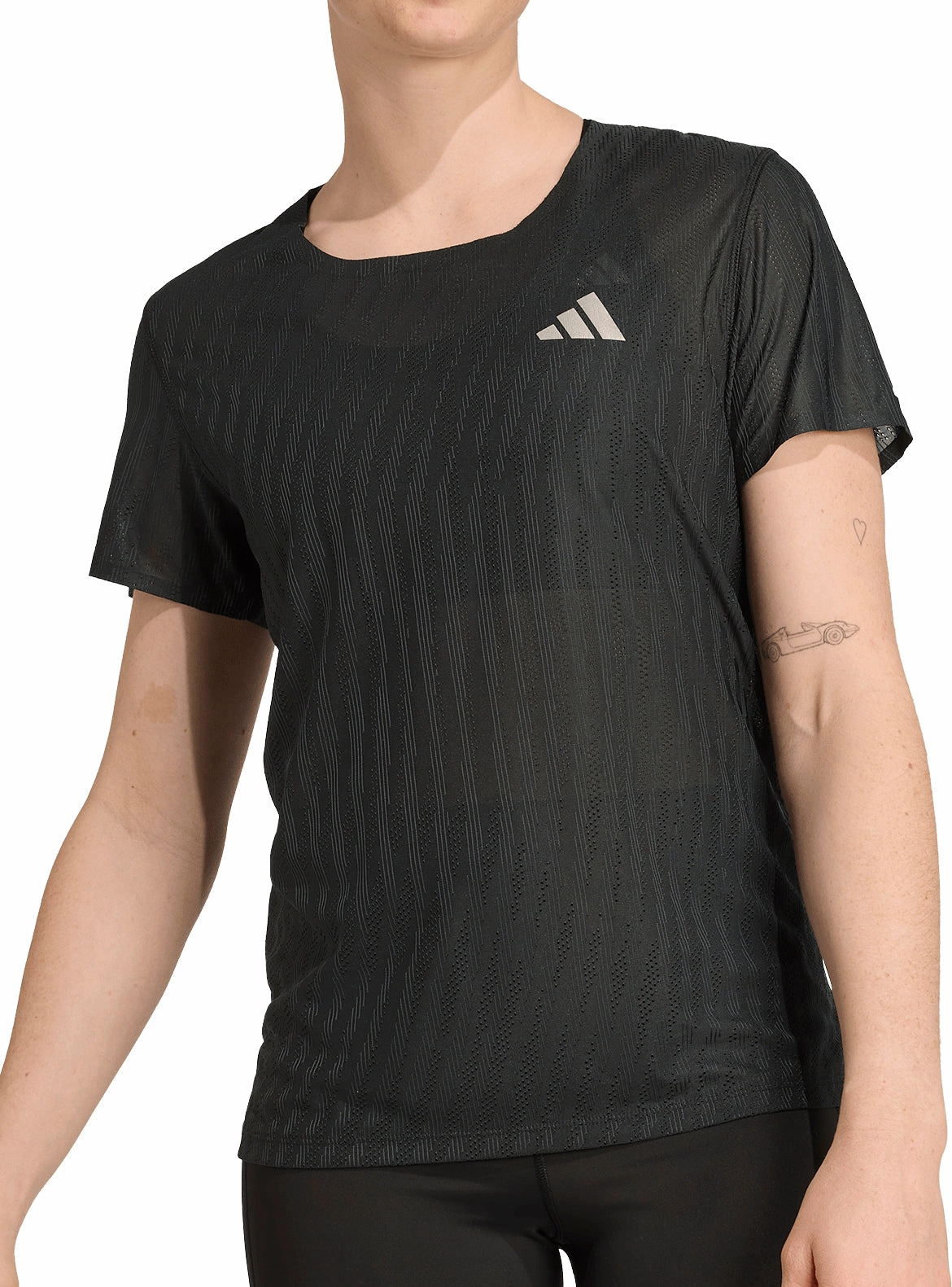 Performance Clothing gym-goer adidas ADI365 ClimaCool  Short Sleeve Womens Running Top - Black