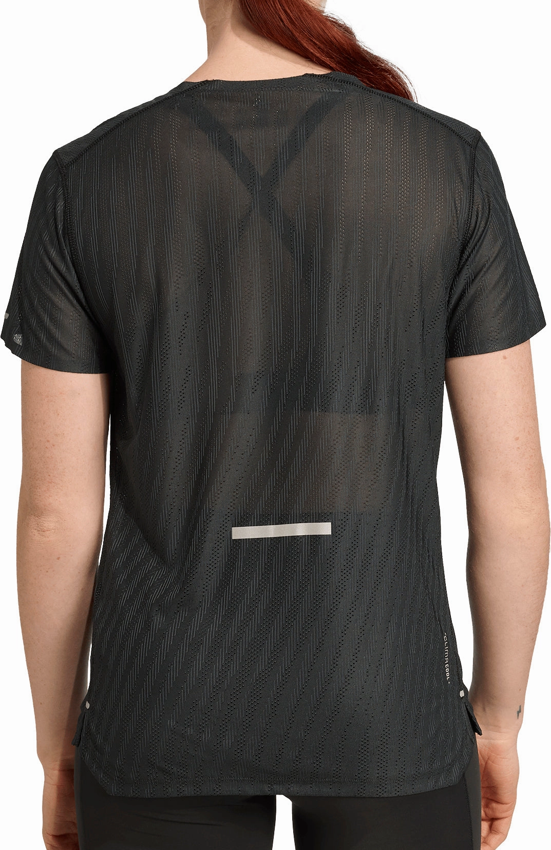 adidas ADI365 ClimaCool  Short Sleeve Womens Running Top - Black HighThreadCount