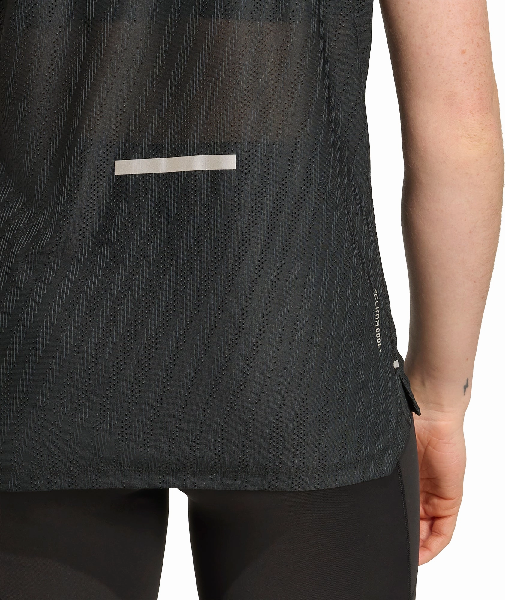 adidas ADI365 ClimaCool  Short Sleeve Womens Running Top - Black Microfiber Blend