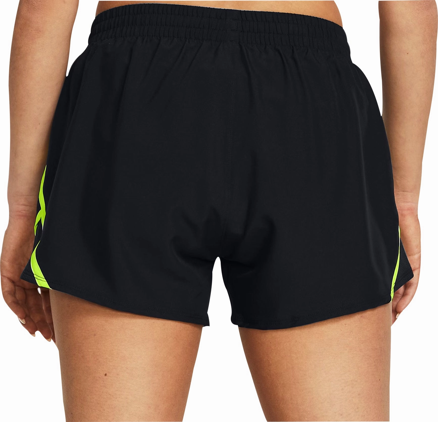 Unique Piece skateboarding outfit Under Armour Fly By 3 Inch Womens Running Shorts - Black