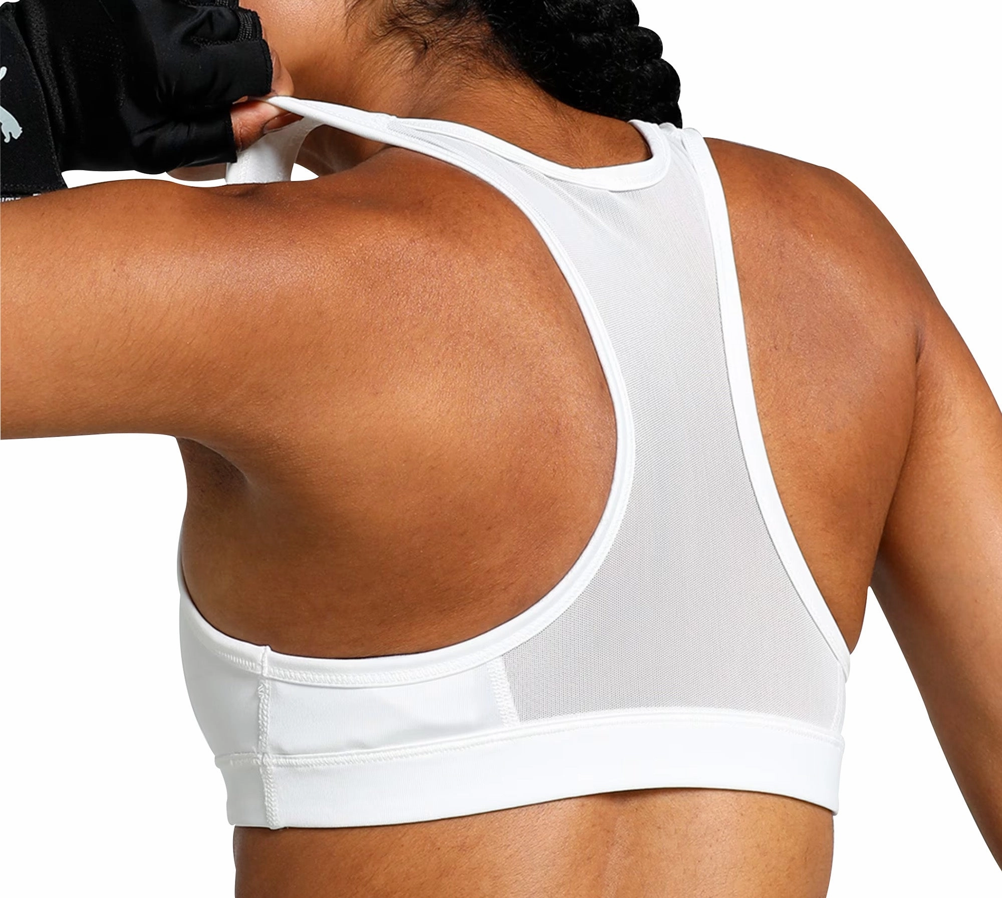 Smooth Texture Poolside attire Puma 4KEEPS Womens Running Sports Bra - White