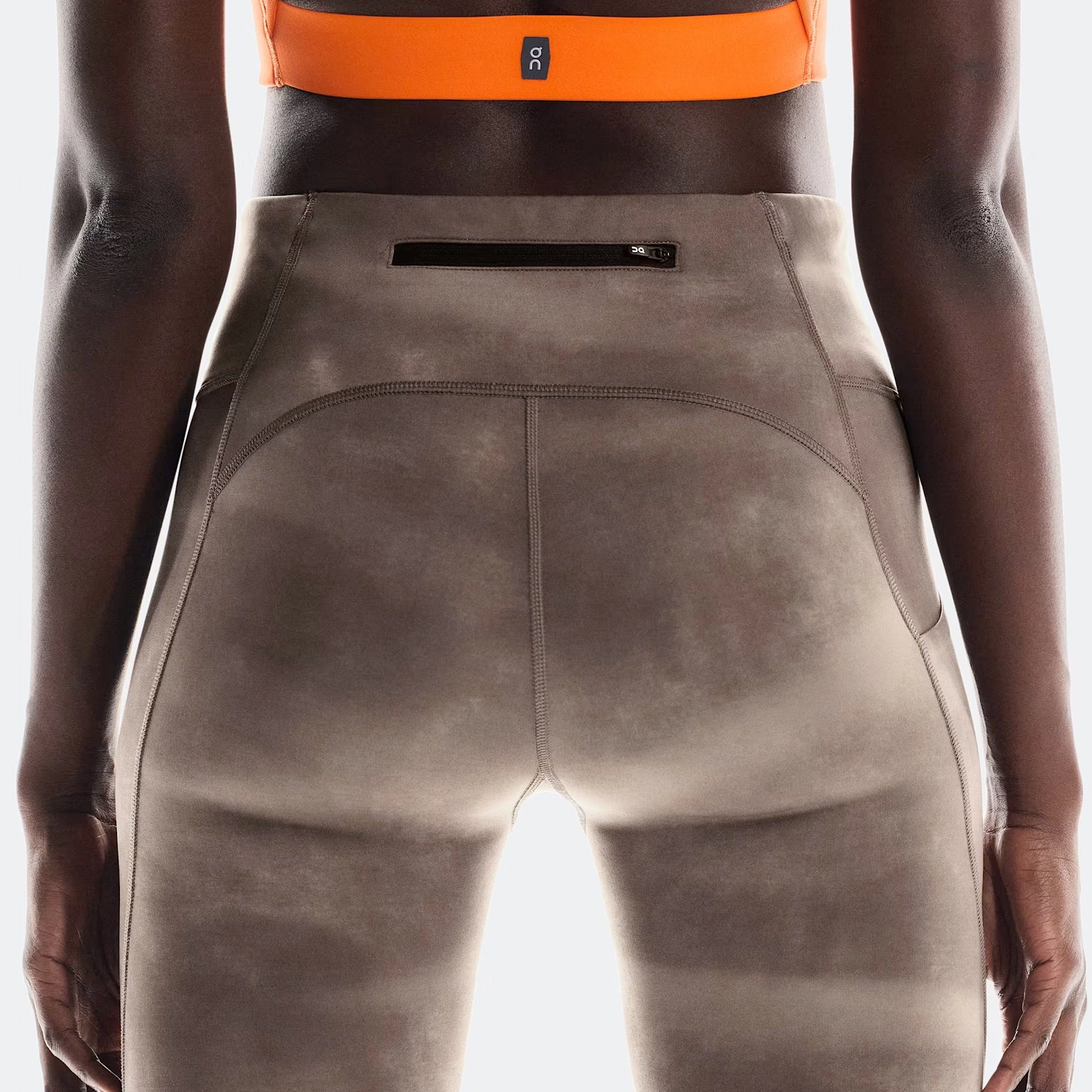 Women's Performance 7/8 Tights AOP Cinder Collapsible Hood Smooth Line
