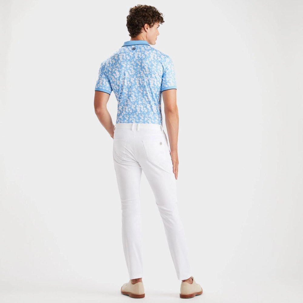 Spring Summer G/Fore Blossom Rib Collar Tech Golf Polo Shirt - Cielo