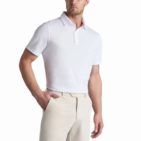 Relaxed Collar G/Fore Essential Performance Pique Golf Polo Shirt - Snow