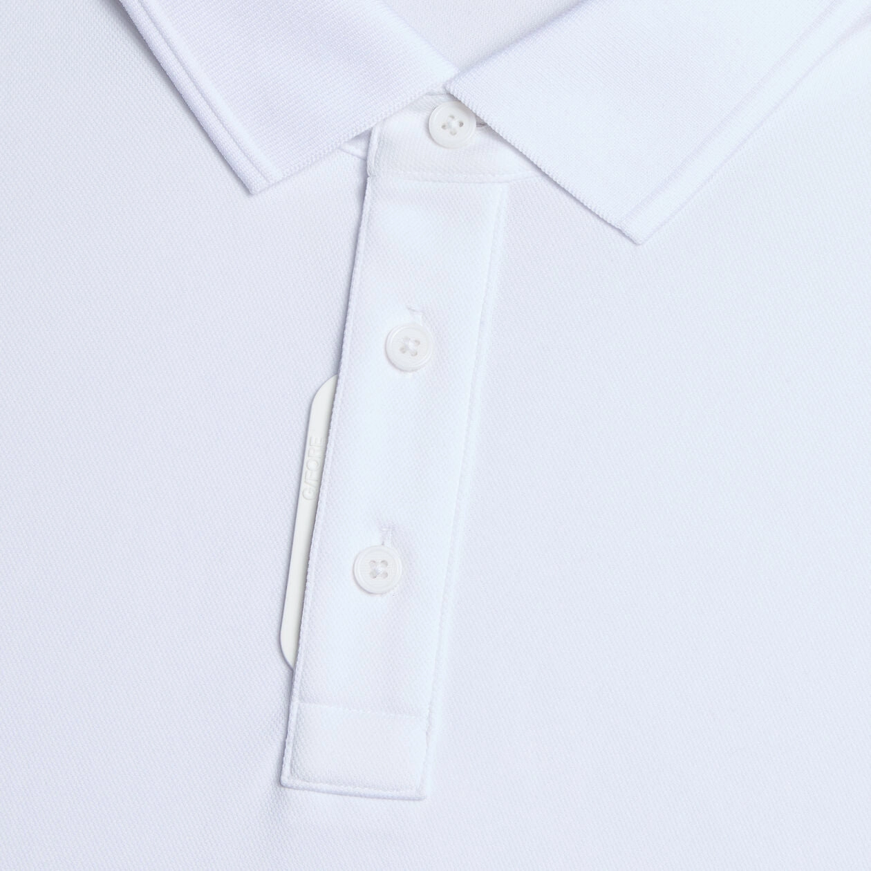 Multi Ply Collar G/Fore Essential Performance Pique Golf Polo Shirt - Snow