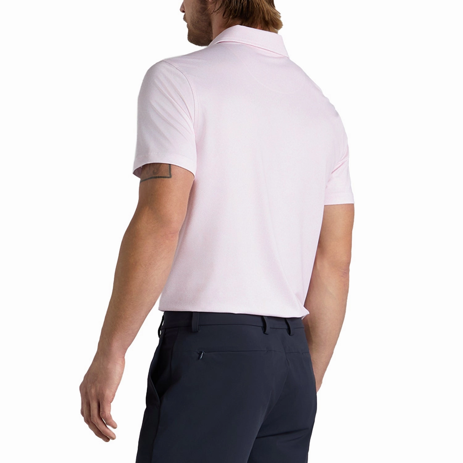 G/Fore Hydrangea Tech Jersey Golf Polo Shirt - Blush AntiFade Technology ButtonDown Collar