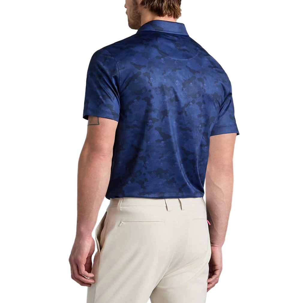 G/Fore Icon Camo Tech Jersey Golf Polo Shirt - Twilight Barrel Cuff Design