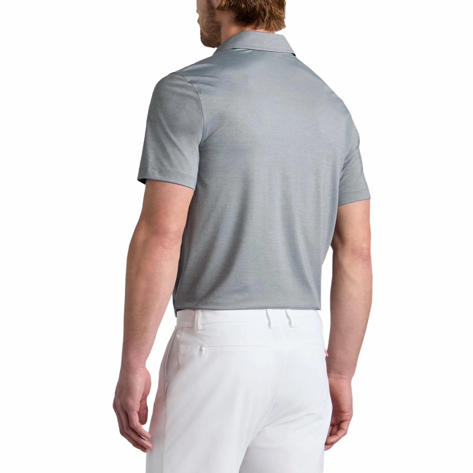 Breathable knit G/Fore Melange Ice Nylon Golf Polo Shirt - Charcoal Melange