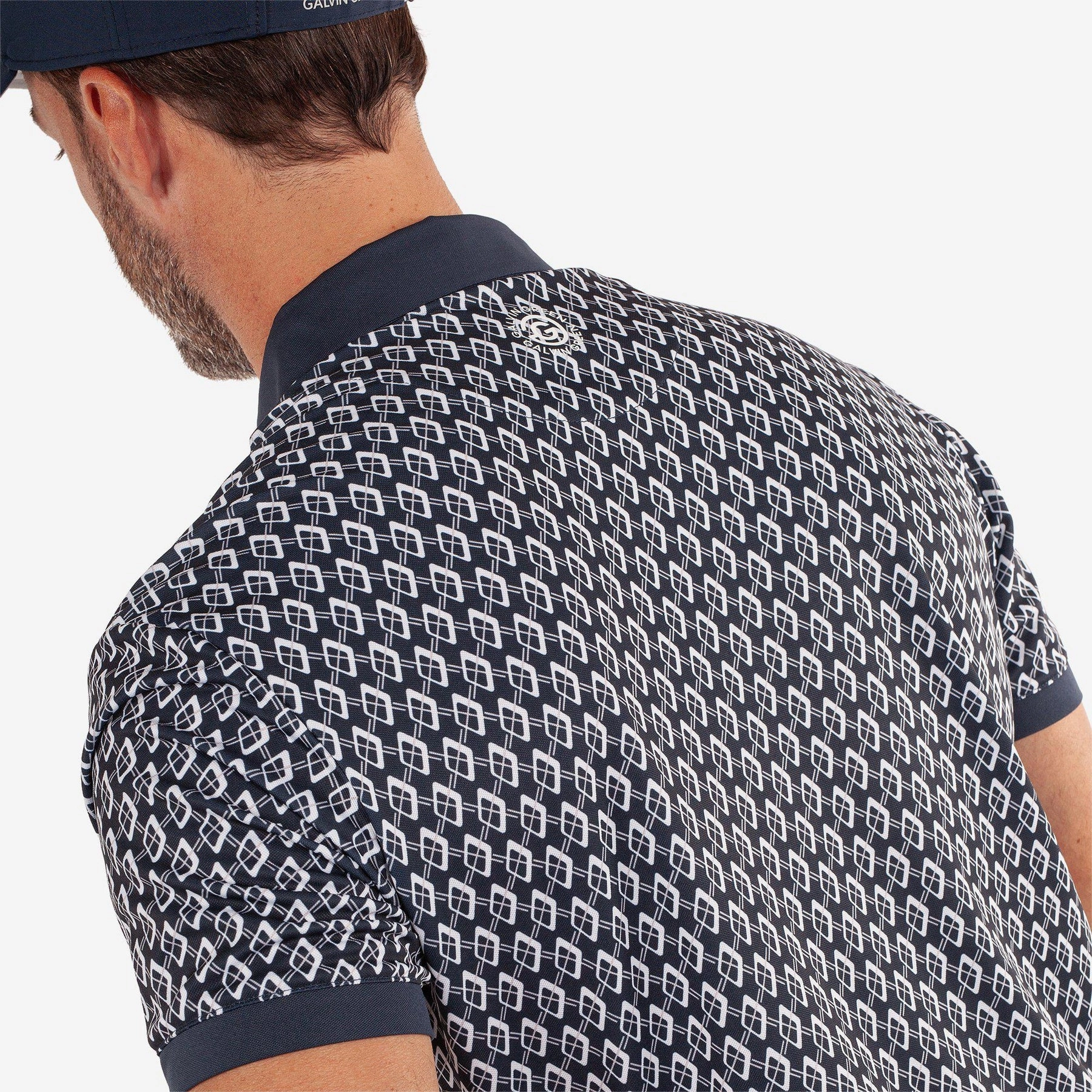Galvin Green Maxwell Golf Shirt - Navy/Cool Grey Club Attire