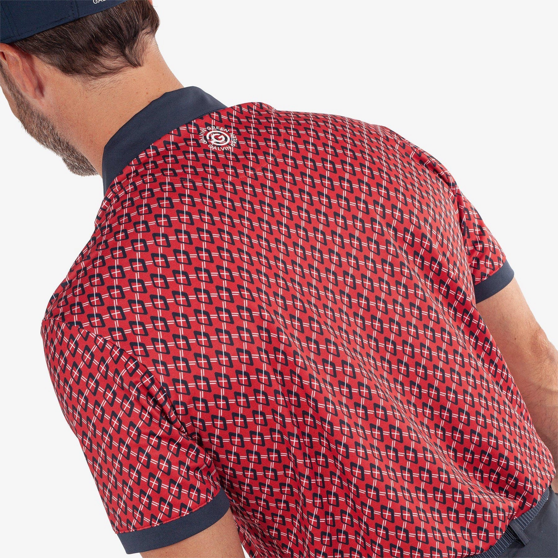 Weekend Vibes Galvin Green Maxwell Golf Shirt - Red/Navy