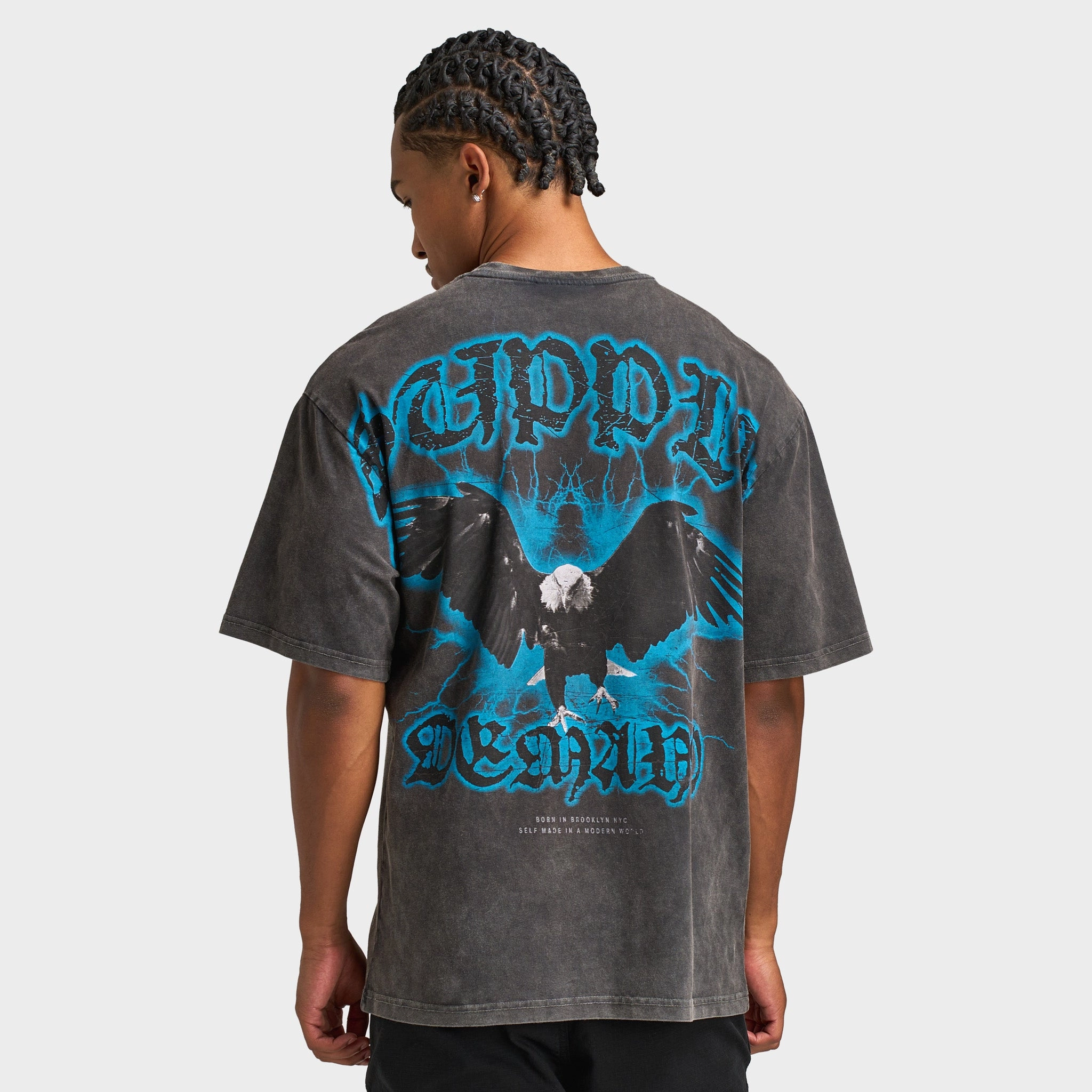 food storage Fade Resistant Dye Supply & Demand Tatter Tee / Washed Black