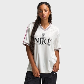 Nike Sportswear Women's V Neck Jersey Sail / Playful Pink Seam Free Edging