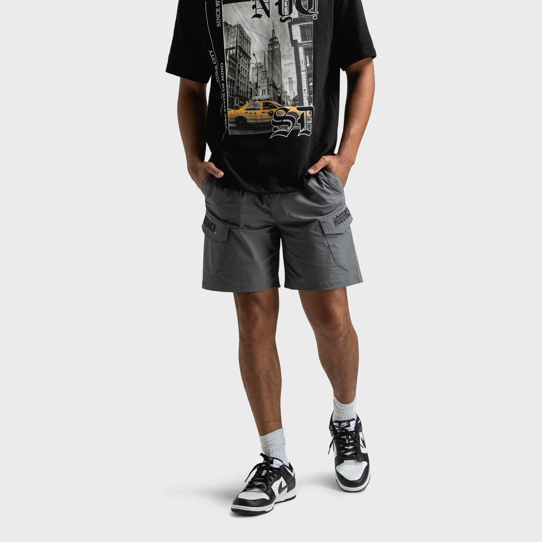 Casual Elegance Hoodrich District Woven Cargo Shorts Lava Smoke / Black - Lychee
