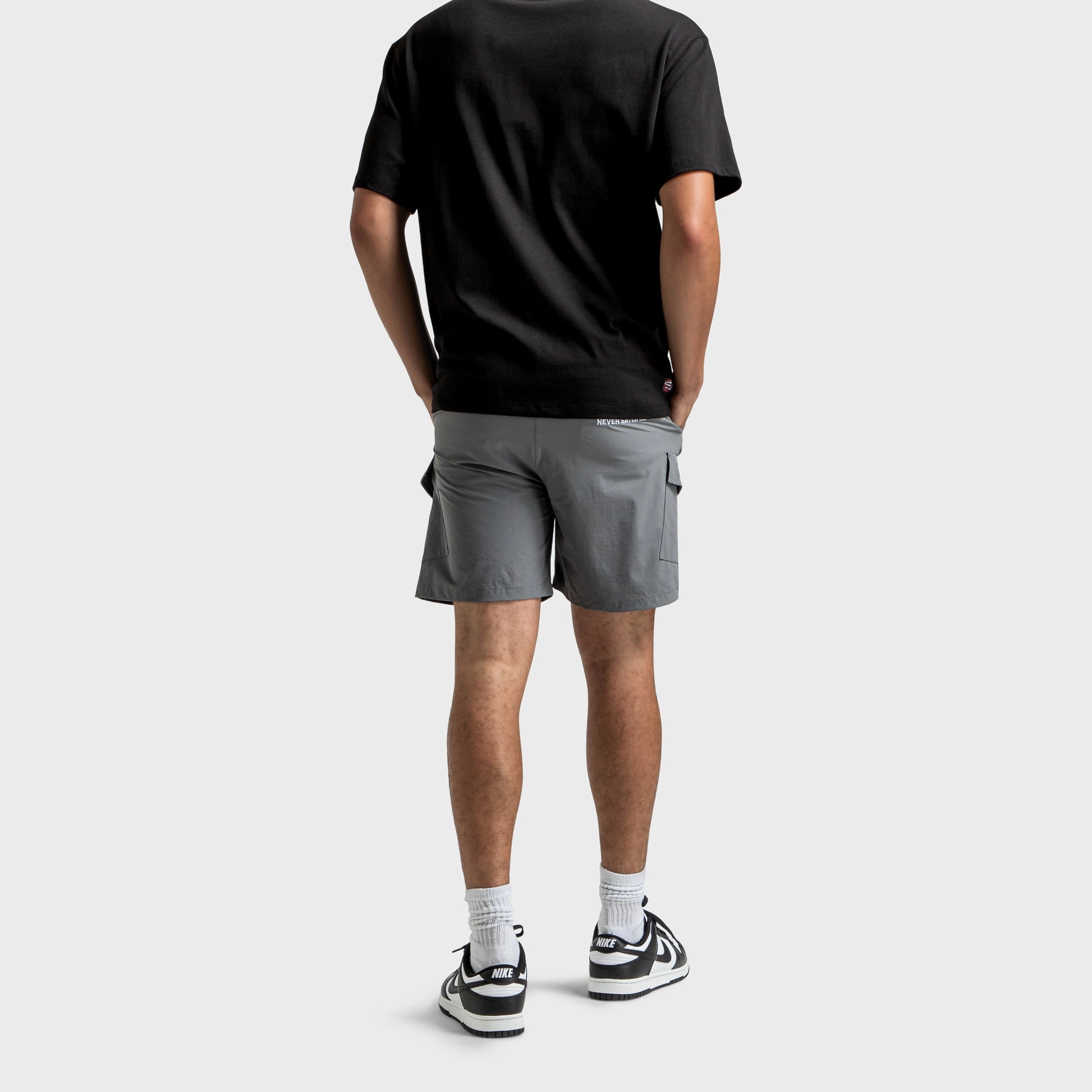 desert style Hoodrich District Woven Cargo Shorts Lava Smoke / Black - Lychee