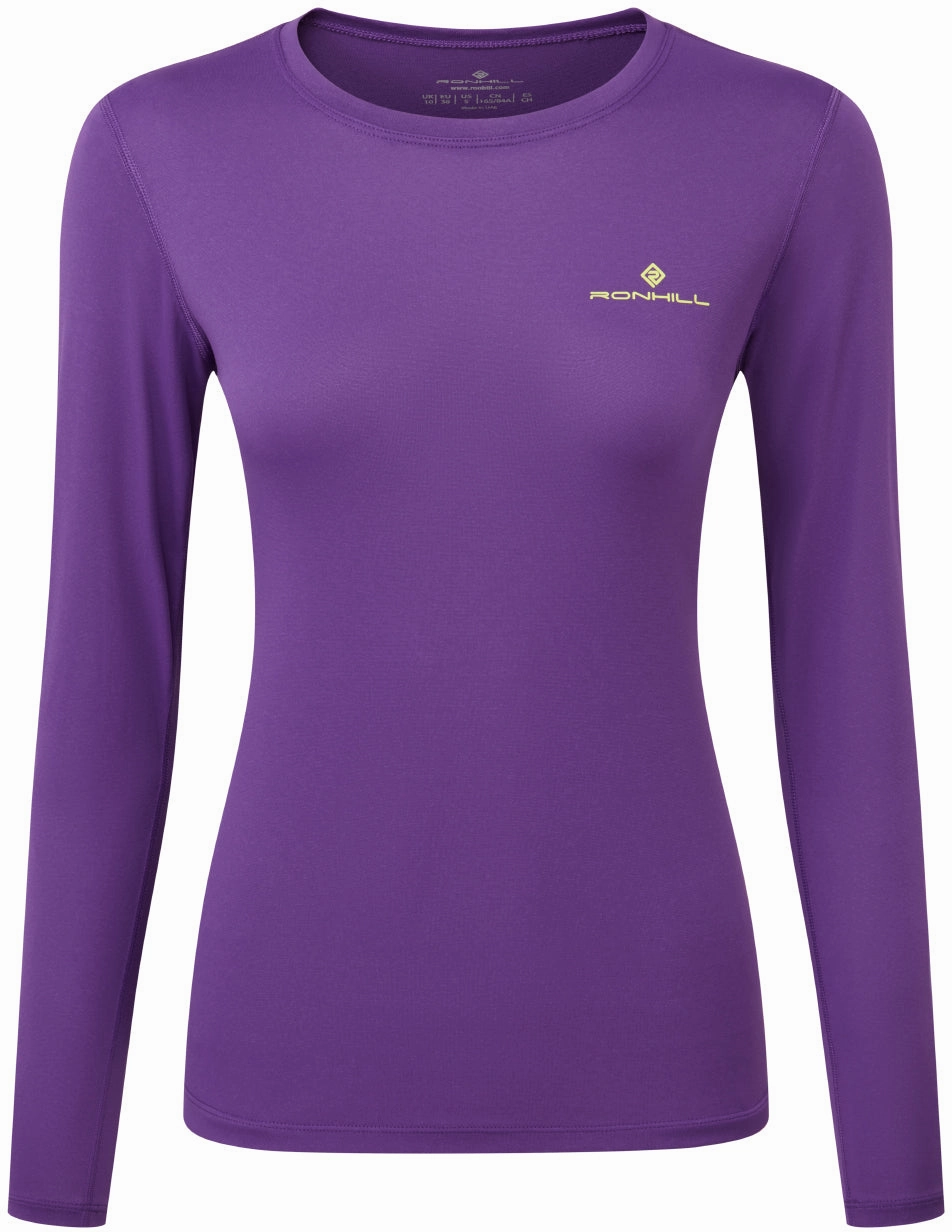 Ronhill Core Long Sleeve Womens Running Top - Purple Tight - fitting Office Worker