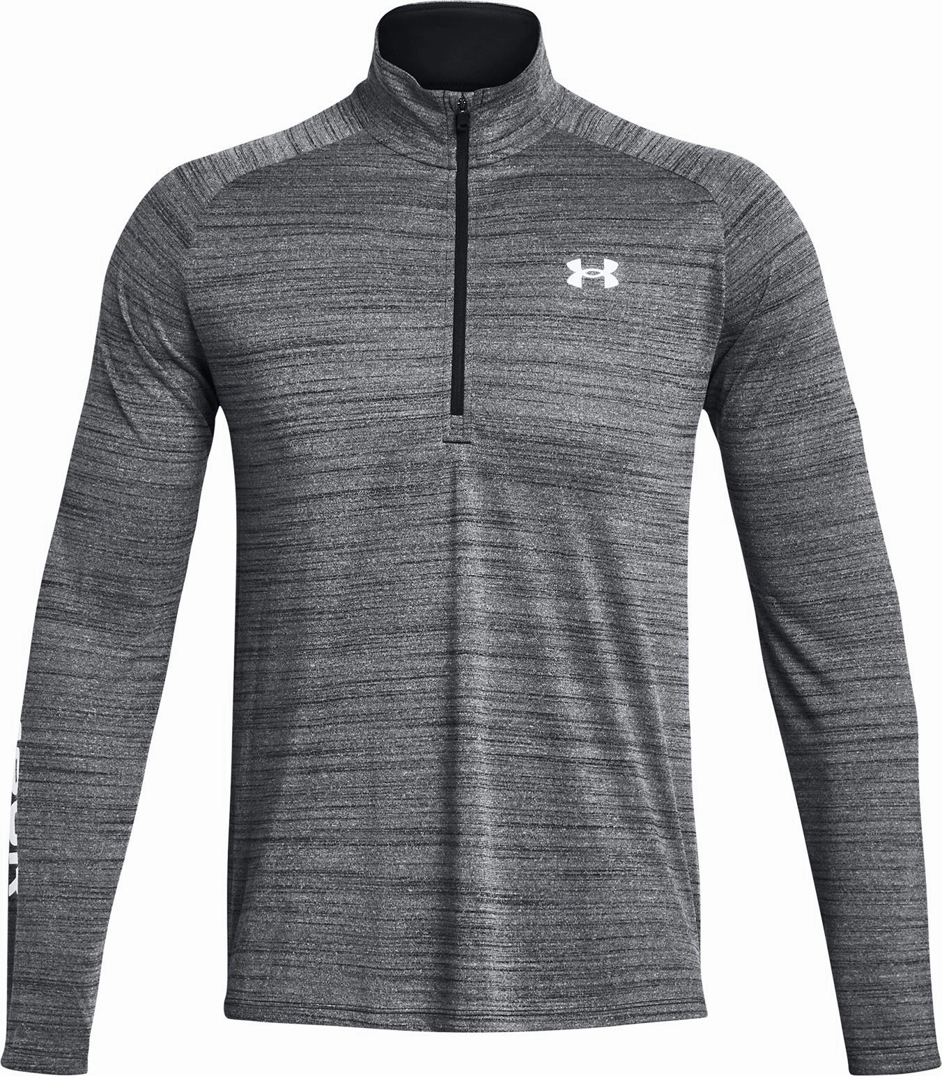 Foldable Hem FadeResistantDye Under Armour Tech Evolved Core Half Zip Mens Training Top - Grey