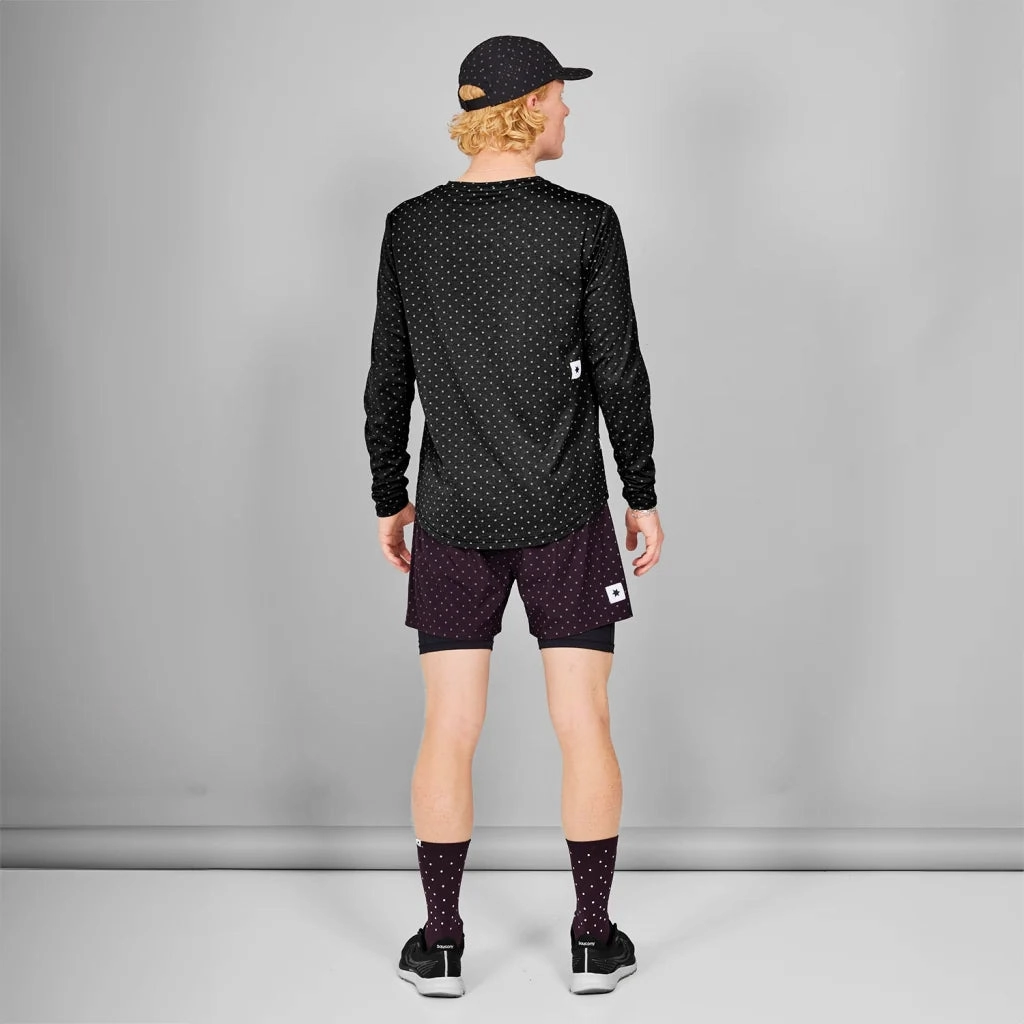Soft Flow SAYSKY Men's Reflective Polka Pace Top Black
