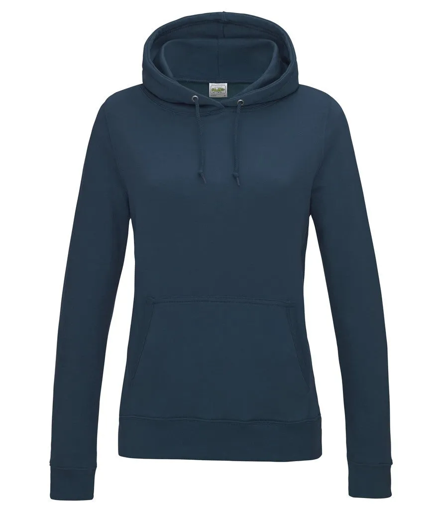 UltraSoft Texture Girlie College Hoodie | AIRFORCE BLUE