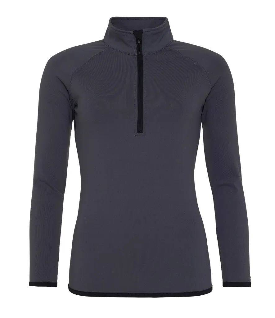 Girlie Cool 1/2 Zip Sweatshirt | CHARCOAL/JET BLACK LightweightKnit