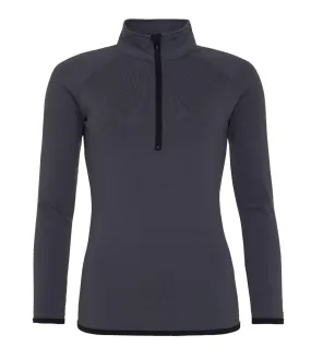 Girlie Cool 1/2 Zip Sweatshirt | CHARCOAL/JET BLACK LightweightKnit