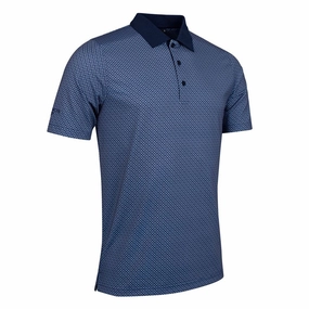 Glenmuir Gullane Performance Polo Golf Shirt - Light Grey/ Navy Anti Pilling Surface Business Event