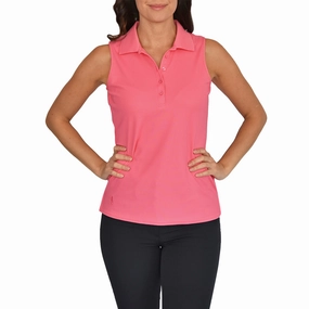 Glenmuir Women's Jenna Sleeveless Golf Shirt - Sorbet Short Sleeve Smart Casual